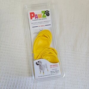 NEW‎ Pawz Rubber Dog Boots XX Small Yellow Booties